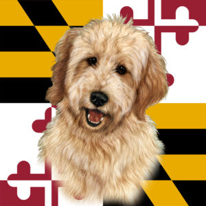 GOLDENDOODLE BLONDE BEST OF BREED - GARDEN FLAG