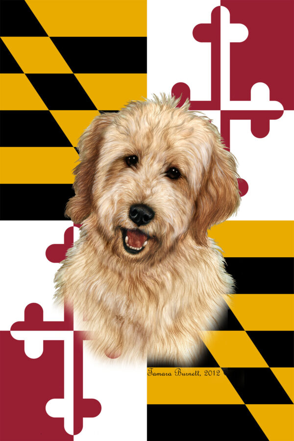 GOLDENDOODLE BLONDE BEST OF BREED - GARDEN FLAG