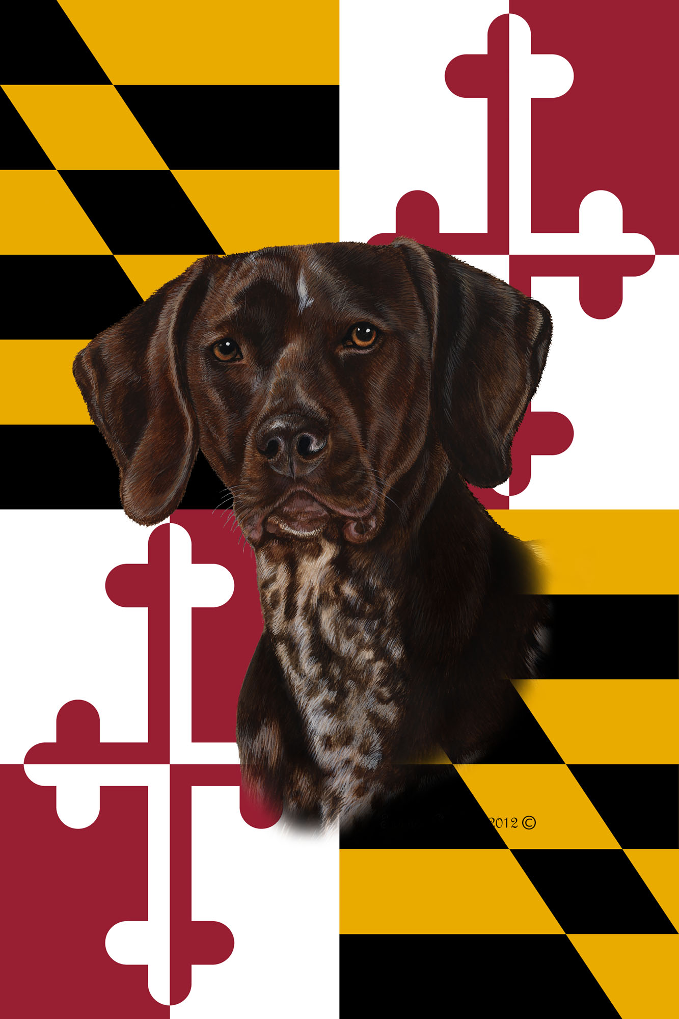 GERMAN SHORT HAIR POINTER BEST OF BREED - GARDEN FLAG