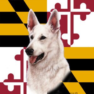 GERMAN SHEPHERD WHITE BEST OF BREED - GARDEN FLAG