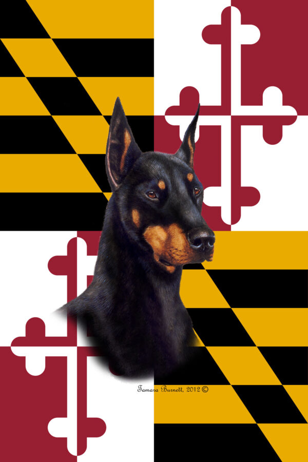 DOBERMAN BLACK AND TAN BEST OF BREED - GARDEN FLAG