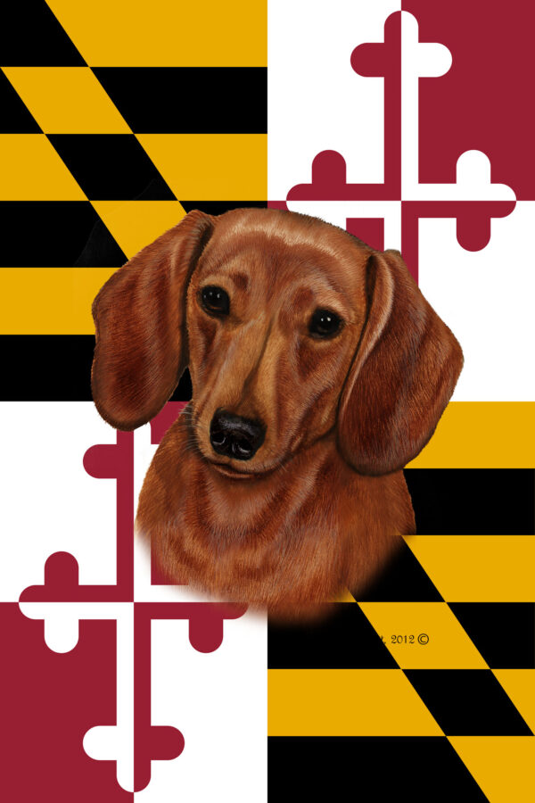 DACHSHUND RED BEST OF BREED - GARDEN FLAG
