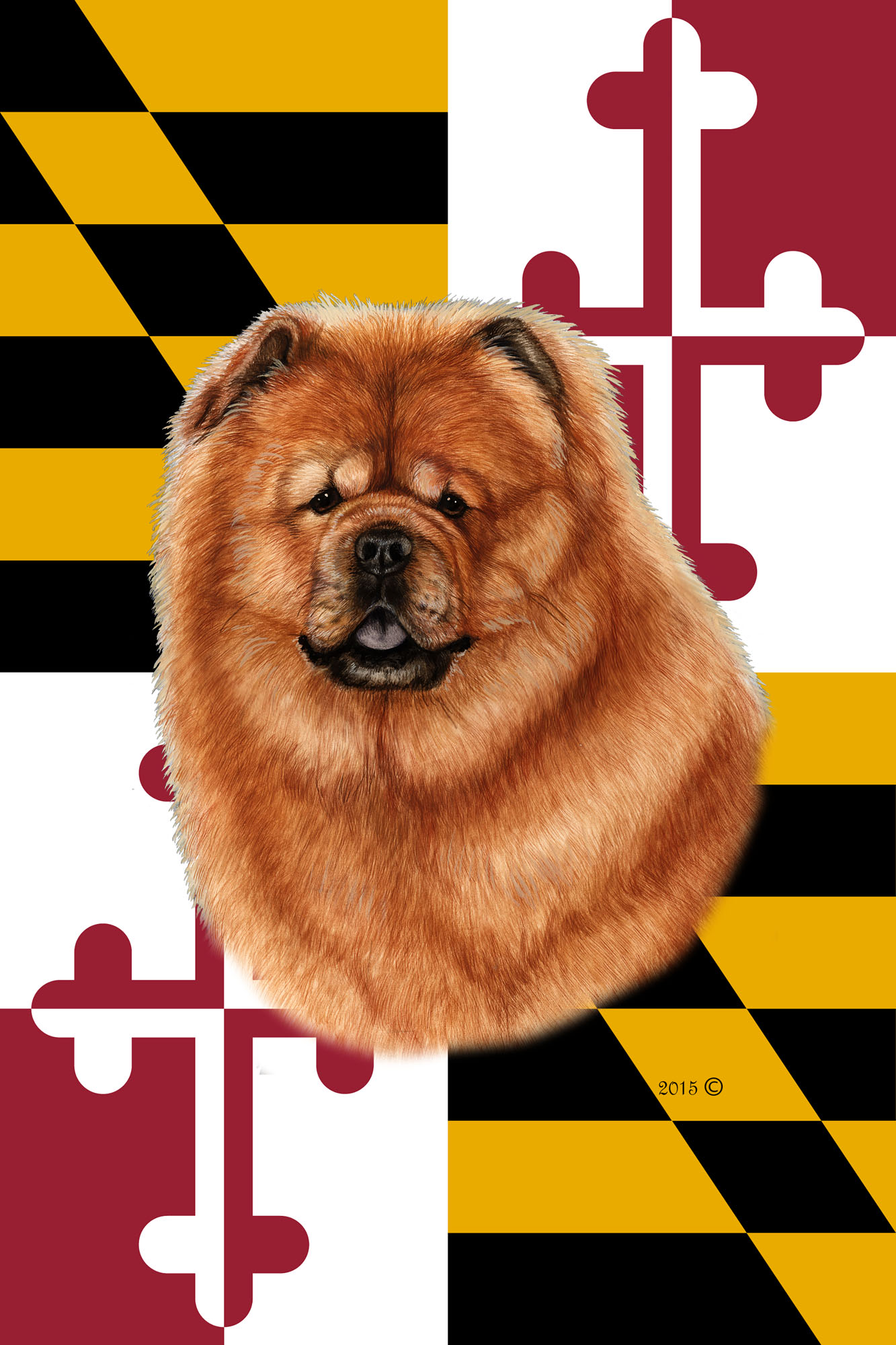 CHOW CHOW RED BEST OF BREED - GARDEN FLAG
