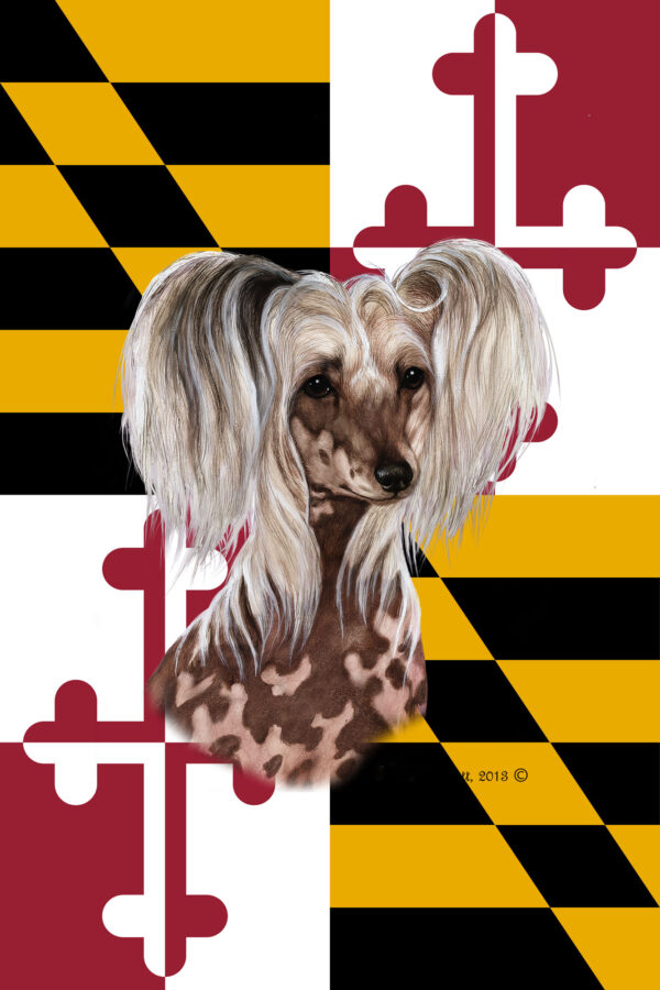 CHINESE CRESTED BEST OF BREED - GARDEN FLAG