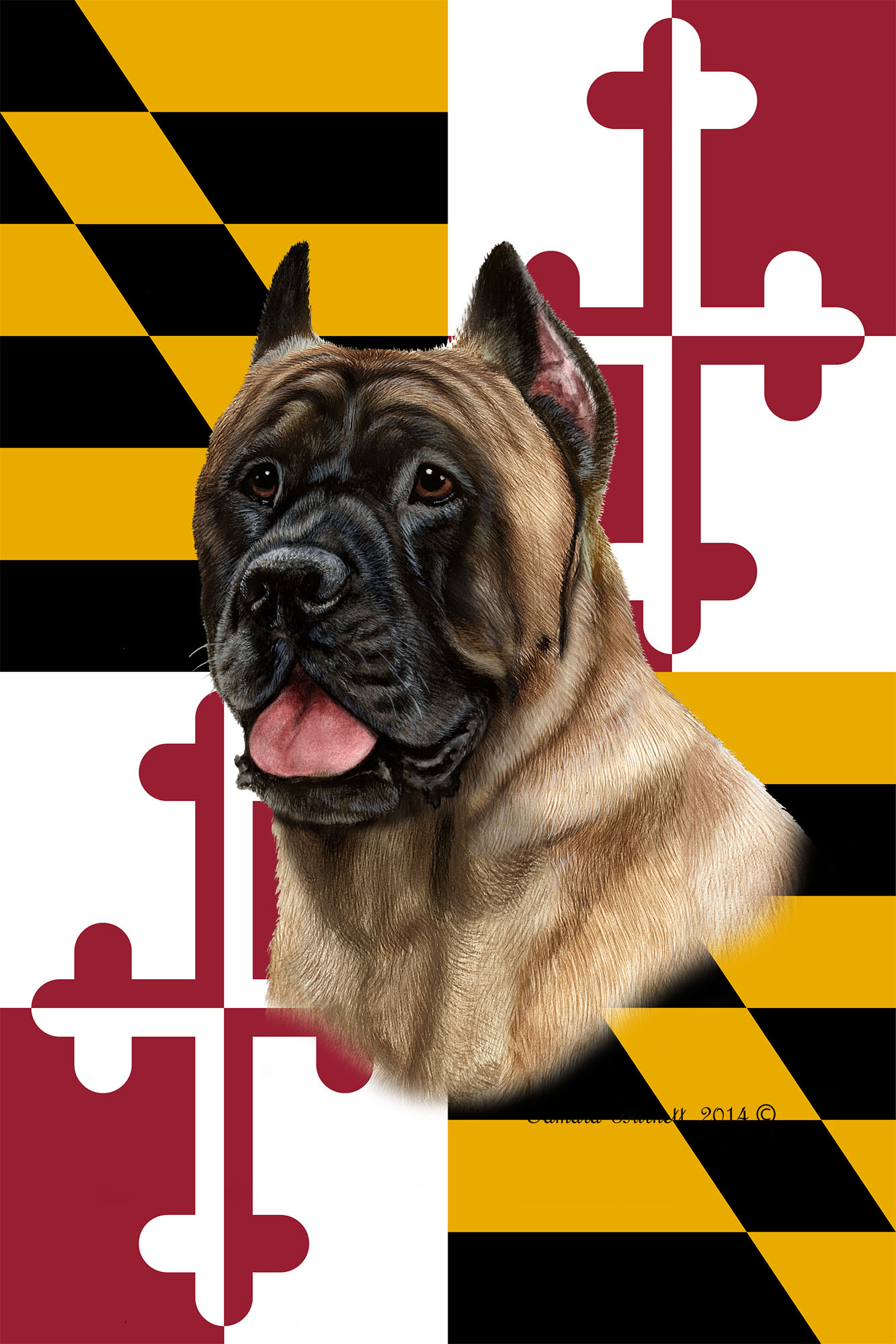 CANE CORSO FAWN BEST OF BREED - GARDEN FLAG