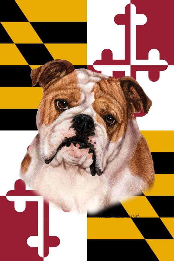 BULLDOG RED WHITE BEST OF BREED - GARDEN FLAG
