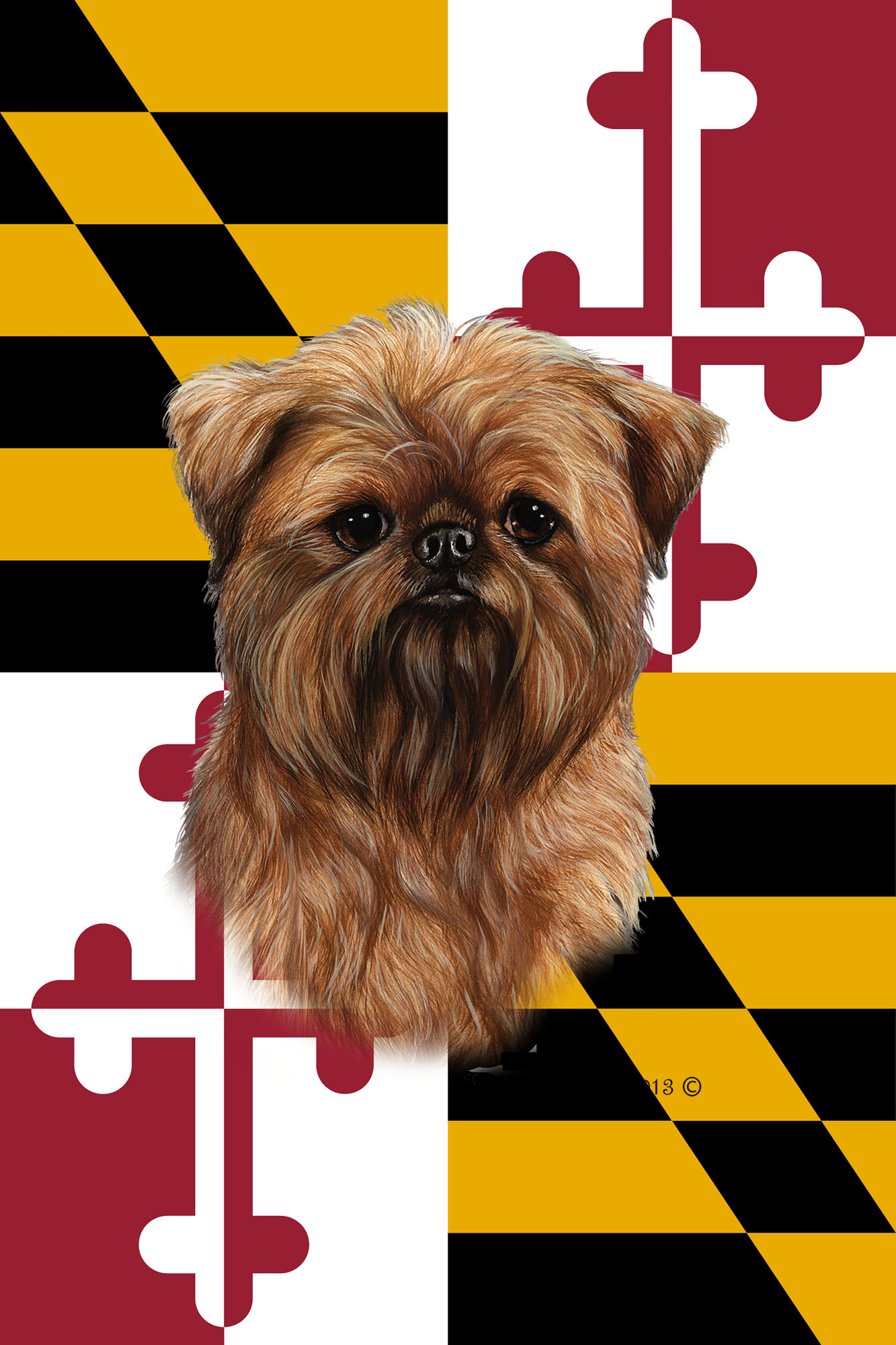 BRUSSELLS GRIFFON BEST OF BREED - GARDEN FLAG