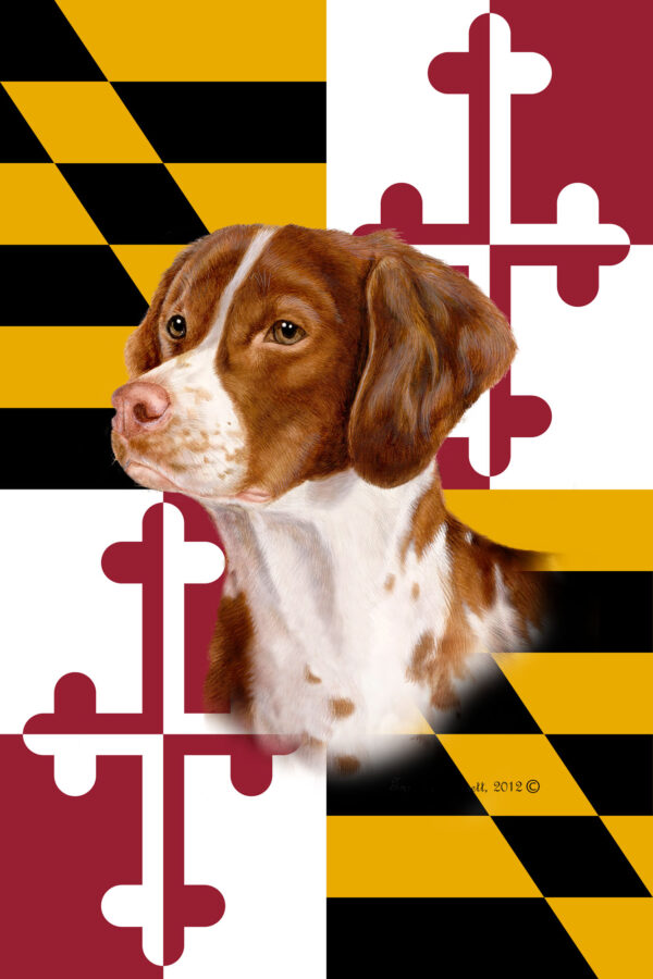 BRITTANY SPANIEL BEST OF BREED - GARDEN FLAG