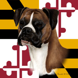 BOXER FAWN UNCROPPED BEST OF BREED - GARDEN FLAG
