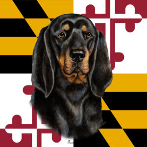 BLACK TAN COON HOUND BEST OF BREED - GARDEN FLAG