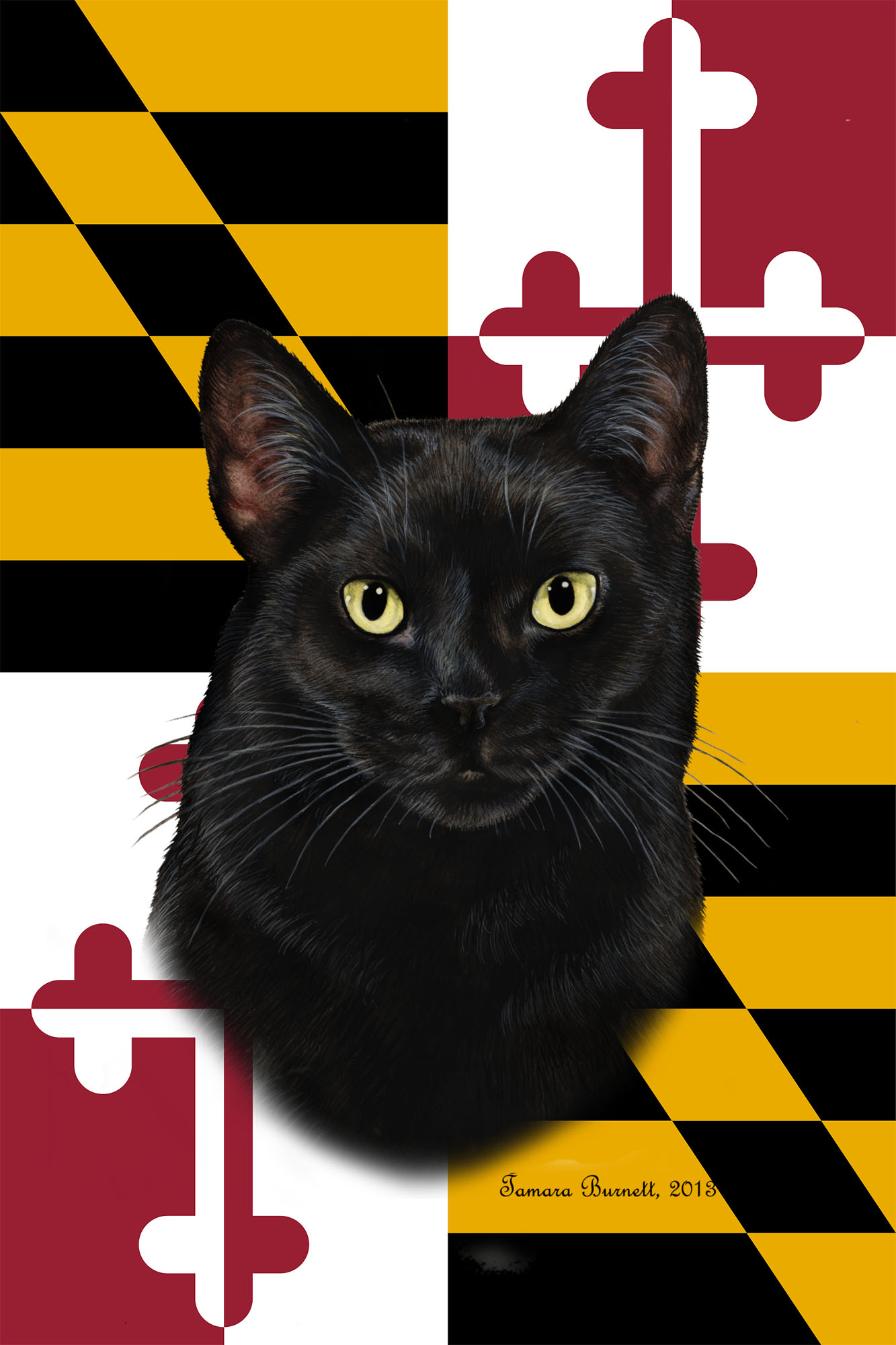 BLACK CAT SHORT HAIR BEST OF BREED - GARDEN FLAG