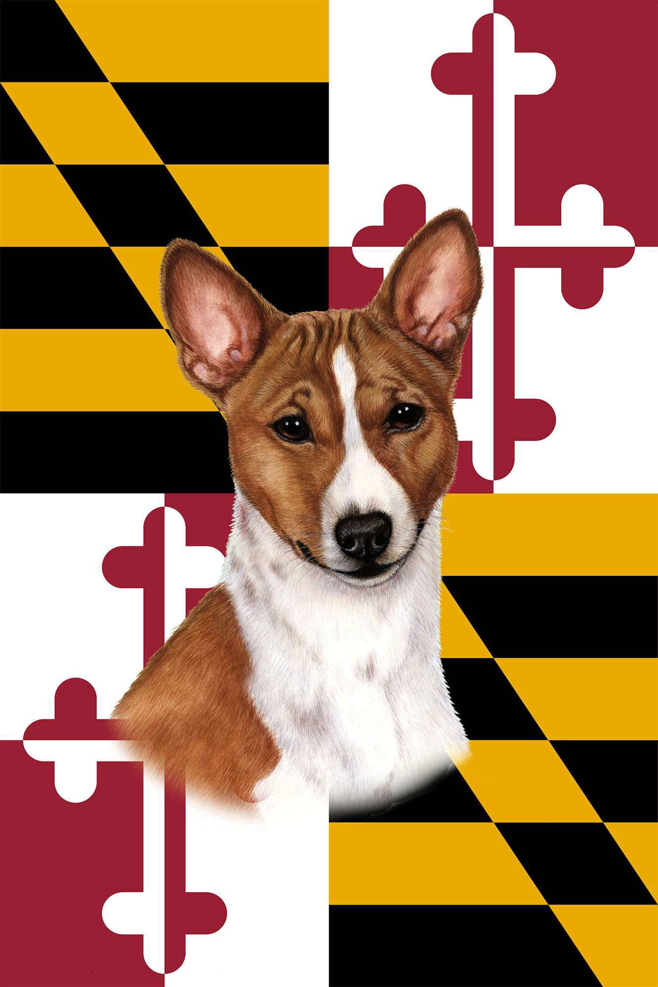 BASENJI BEST OF BREED - GARDEN FLAG