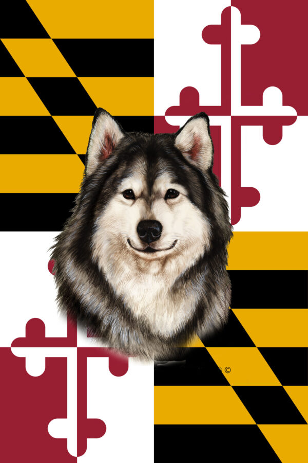 ALASKAN MALAMUTE BEST OF BREED - GARDEN FLAG