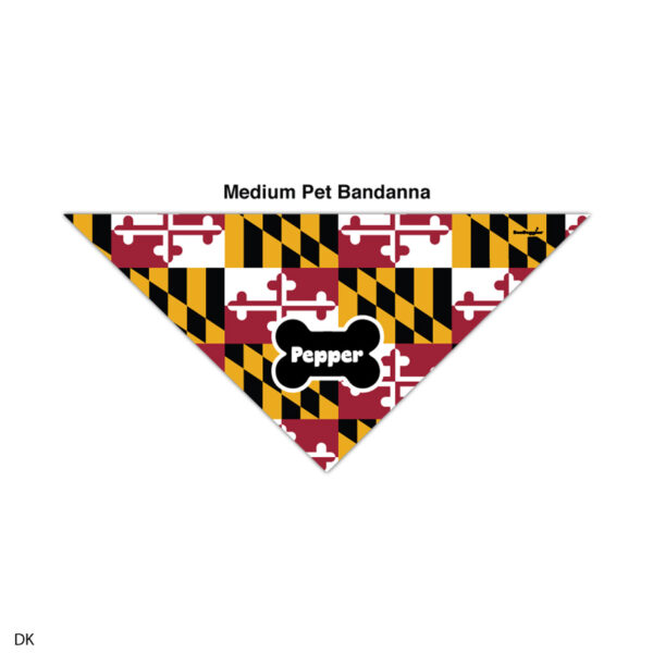 MARYLAND PET BANDANA - PEPPER