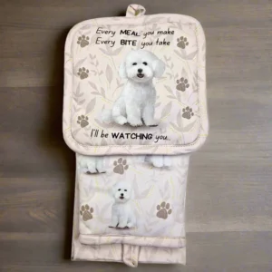 Oven Mitt Set - Bichon Frise