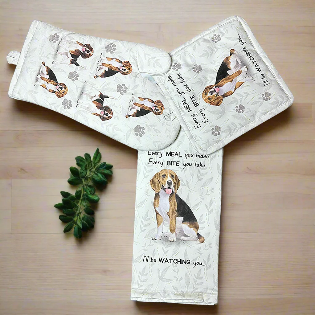 Oven Mitt Set - Beagle