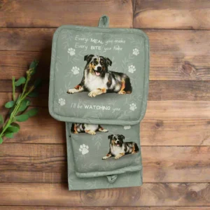 Oven Mitt Set - Australian Shepherd