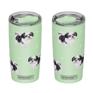 Shih Tzu, black Serengeti 20 oz Tumbler