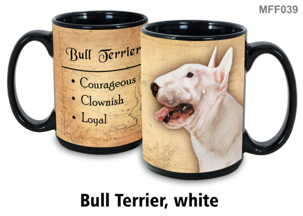 Bull Terrier, White Mug
