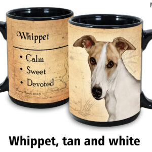 Whippet, Tan and White Mug