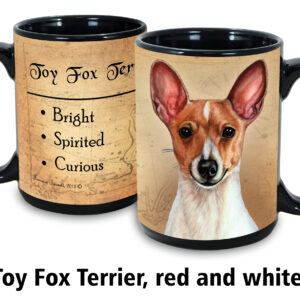 Toy Fox Terrier, Red and White Mug