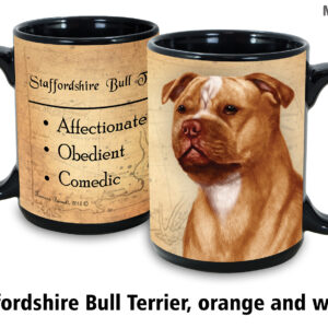 Staffordshire Bull Terrier, Orange and White Mug