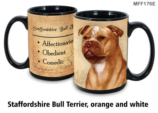 Staffordshire Bull Terrier, Orange and White Mug