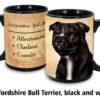 Staffordshire Bull Terrier, Black and White Mug - Image 2