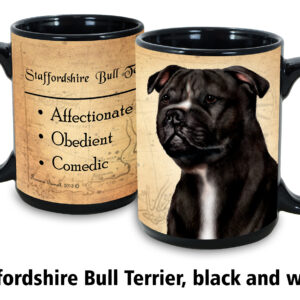 Staffordshire Bull Terrier, Black and White Mug