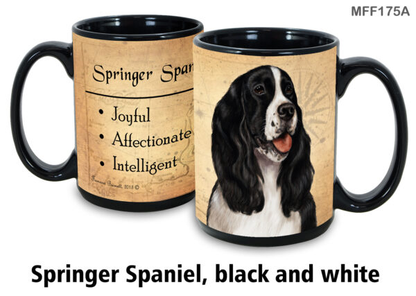 Springer Spaniel, Black and White Mug