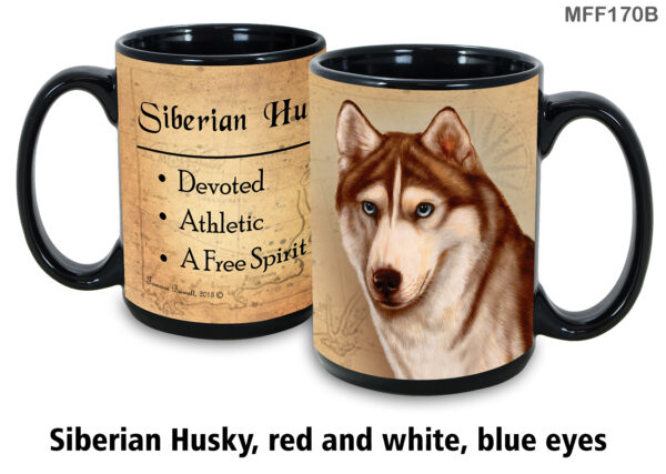 Siberian Husky, Red and White, Blue Eyes Mug