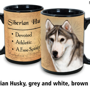 Siberian Husky, Grey and White, Brown Eyes Mug