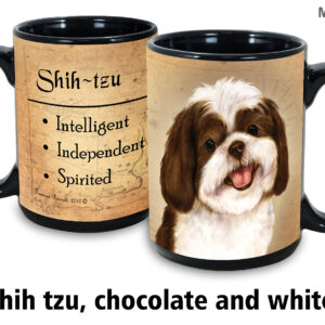 Shih Tzu, Chocolate and White Mug