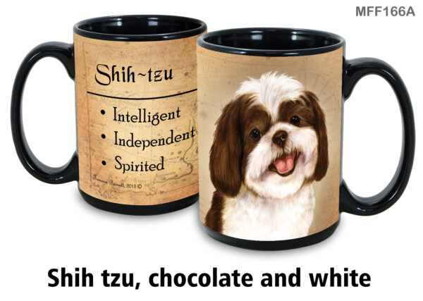 Shih Tzu, Chocolate and White Mug