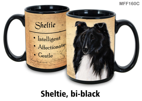 Sheltie,  Bi-Black Mug