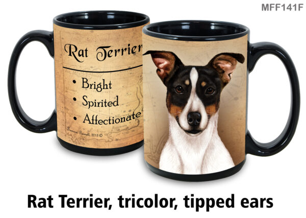 Rat Terrier ,Tricolor Tipped Ears Mug