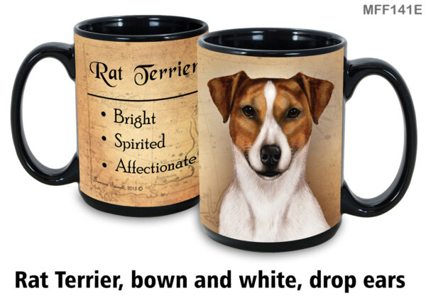 Rat Terrier, Brown & White Drop Ears Mug