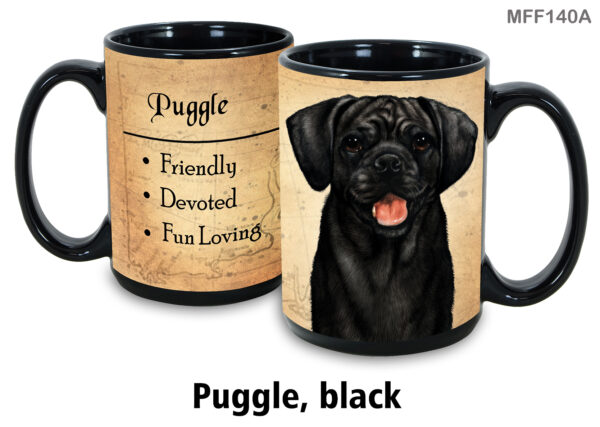 Puggle, Black Mug