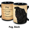 Pug, Black Mug - Image 2
