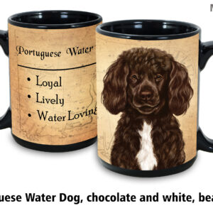 Portuguese Water Dog, Chocolate & White Beardless Mug