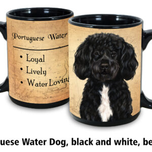 Portuguese Water Dog, Black & White Bearded Mug