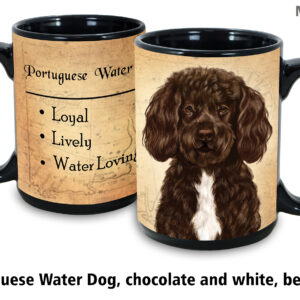 Portuguese Water Dog, Chocolate & White Bearded Mug