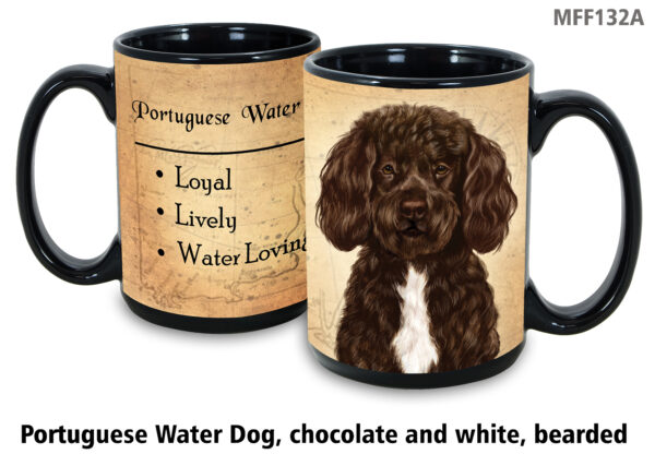 Portuguese Water Dog, Chocolate & White Bearded Mug