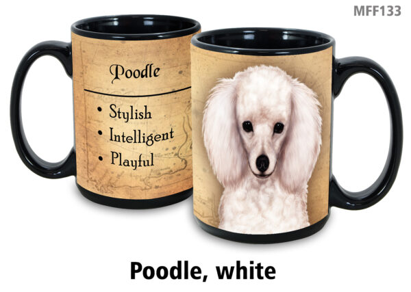 Poodle, White Mug
