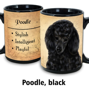 Poodle, Black Mug