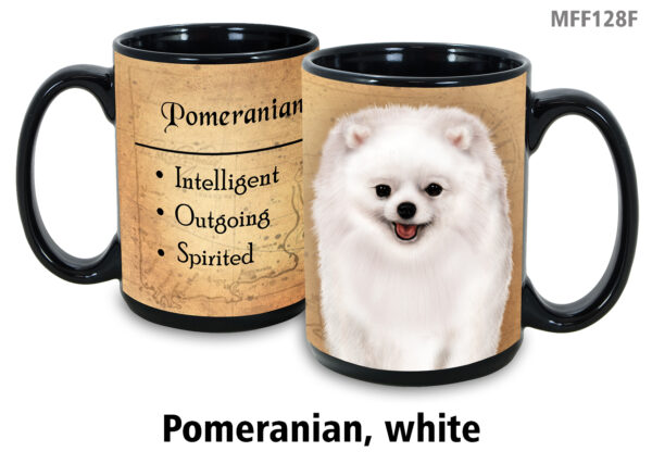 Pomeranian , White Mug