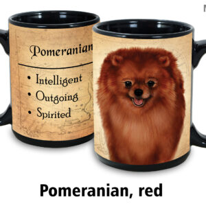 Pomeranian, Red Mug