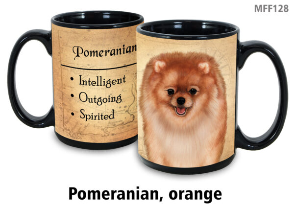 Pomeranian, Orange Mug