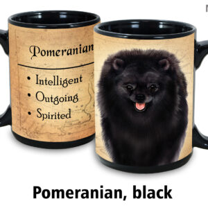 Pomeranian, Black Mug
