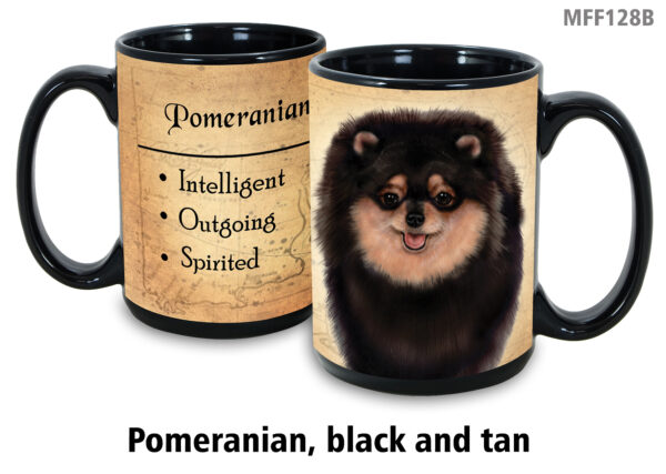 Pomeranian, Black & Tan Mug